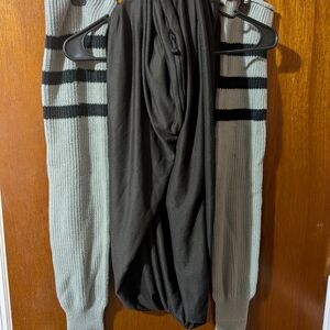 Beyond Yoga Infinity Scarf W Zip Pocket, And A Pair Of Thunda Thigh Highs